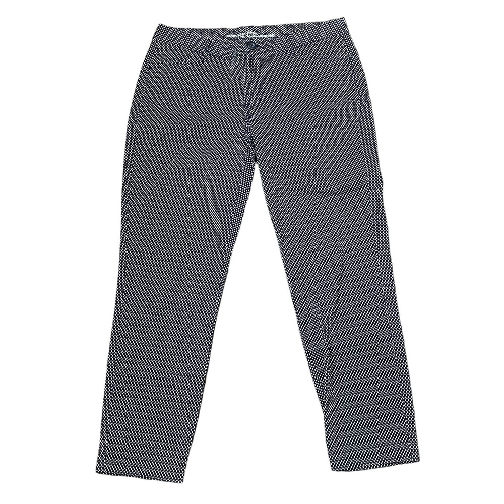 Khakis By Gap Slim City Pants Size 8R Navy With White Cones Stretch Womens 32X25